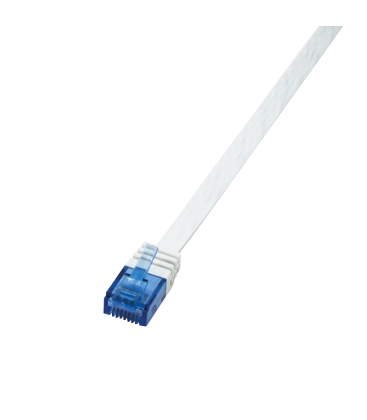 RJ45 10.00m Wit Cat5e U/UTP Flat LogiLink