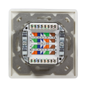 Inbouwdoos 2xRJ45 Cat6 LogiLink Pure Wit