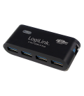 LogiLink 4 Port Hub, USB 3.0 actief zwart