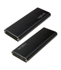 M.2 SATA Logilink SSD-behuizing USB3.1-Gen2/Zwart