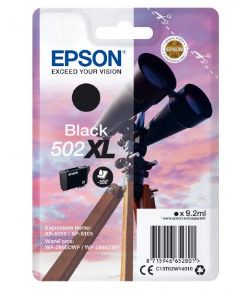 Epson 502XL Singelpack Zwart 9,2ml (Origineel)