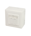 Opbouwdoos 2xRJ45 Cat6A LogiLink Zuiver Wit