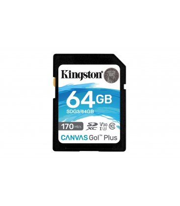 SDXC Card 64GB Kingston U3 V30 Canvas Go! Plus