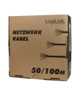 Cat7 Patch 100m. S/FTP Grijs LogiLink AWG27 Cu