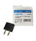 Adapter vliegtuig jack 1x  1x 3,5 mini jack LogiLink