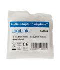 Adapter vliegtuig jack 1x  1x 3,5 mini jack LogiLink