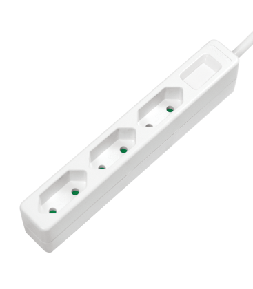Stekkerdoos 3-voudig / 1,5m / Wit / smal / LogiLink