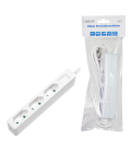 Stekkerdoos 3-voudig / 1,5m / Wit / smal / LogiLink