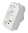Stekkerdoosadapter 3-voudig / Wit / LogiLink