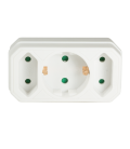 Stekkerdoosadapter 3-voudig / Wit / LogiLink