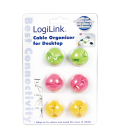Kabelhouder, 6 stuks, gekleurd