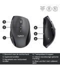 Logitech M705 Laser USB Zwart Retail Wireless