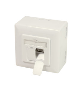 Opbouwdoos 2xRJ45 Cat6 LogiLink Zuiver Wit