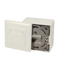 Opbouwdoos 2xRJ45 Cat6 LogiLink Zuiver Wit