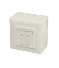 Opbouwdoos 2xRJ45 Cat6 LogiLink Zuiver Wit