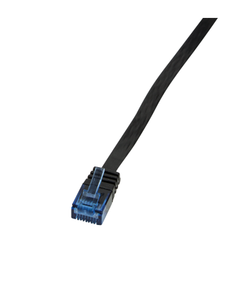 RJ45 10.00m Zwart Cat5e U/UTP Flat LogiLink