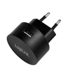 Lader 230V 1xUSB-A 10,5W LogiLink Zwart
