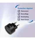 Lader 230V 1xUSB-A 10,5W LogiLink Zwart