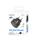 Lader 230V 1xUSB-A 10,5W LogiLink Zwart