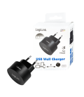 Lader 230V 1xUSB-A 10,5W LogiLink Zwart