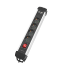 Stekkerdoos 4-voudig / 2x USB-A / 1,5m / Zwart /LogiLink