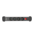 Stekkerdoos 4-voudig / 2x USB-A / 1,5m / Zwart /LogiLink