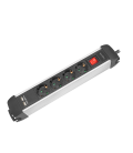 Stekkerdoos 4-voudig / 2x USB-A / 1,5m / Zwart /LogiLink