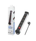 Stekkerdoos 4-voudig / 2x USB-A / 1,5m / Zwart /LogiLink