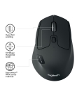 Logitech M720 Triathlon Optical USB Zwart Retail Wirel.