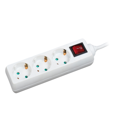 Stekkerdoos 3-voudig 1.4m / Wit / schakelaar LogiLink