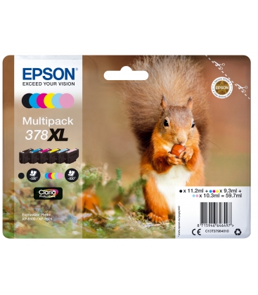 Epson 378XL Multipack Zwart+5 kleuren 59,7ml (Origineel)