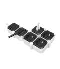 Stekkerdoos 5-voudig / 2x USB-A / 1,5m / Zw-Wi /LogiLink