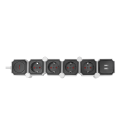 Stekkerdoos 5-voudig / 2x USB-A / 1,5m / Zw-Wi /LogiLink