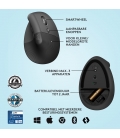 Logitech Lift Vertical Ergonomic Zwart Retail Wireless