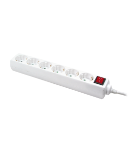 Stekkerdoos 6-voudig 1.5m / Wit / schakelaar LogiLink