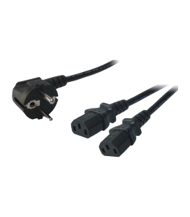 Voedingskabel 1.50m LogiLink 2x C13 plug