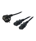 Voedingskabel 1.50m LogiLink 2x C13 plug