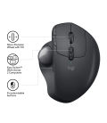 Logitech MX Ergo Trackball Zwart Retail Wireless