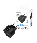 Lader 230V 2xUSB-A 10,5W LogiLink Zwart