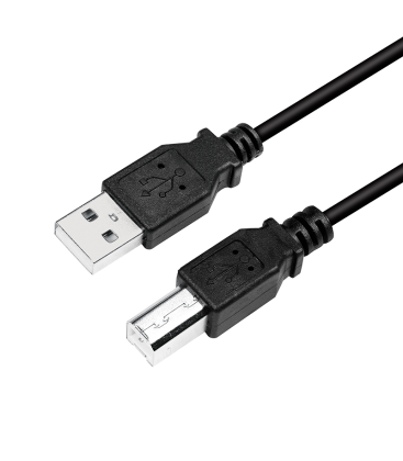 USB 2.0 A --> B 3.00m LogiLink Zwart