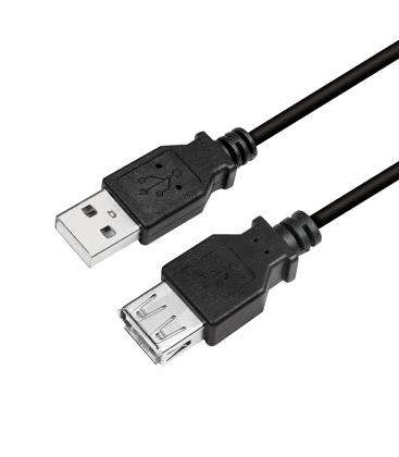 USB 2.0 A --> A 3.00m Verlenging LogiLink Zwart
