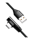 USB 2.0 C(90°)  USB-A 1.00m LogiLink Zwart