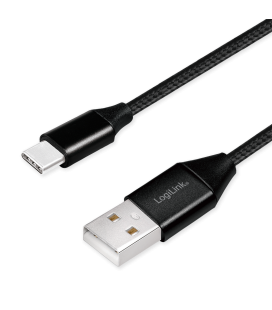 USB 2.0 C  USB-A 1.00m LogiLink Zwart