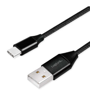 USB 2.0 C  USB-A 1.00m LogiLink Zwart