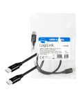USB 2.0 C  USB-C 0.30m LogiLink Zwart
