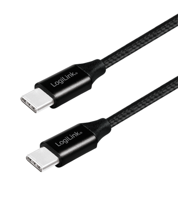 USB 2.0 C  USB-C 1.00m LogiLink Zwart