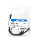 USB 2.0 C  USB-C 1.00m LogiLink Zwart