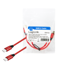 USB 2.0 C  USB-C 0.30m LogiLink Rood