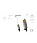 USB 3.2 Gen1 C --> DP 1.80m LogiLink 4K