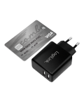 Lader 230V 2xUSB-A 12W LogiLink Zwart